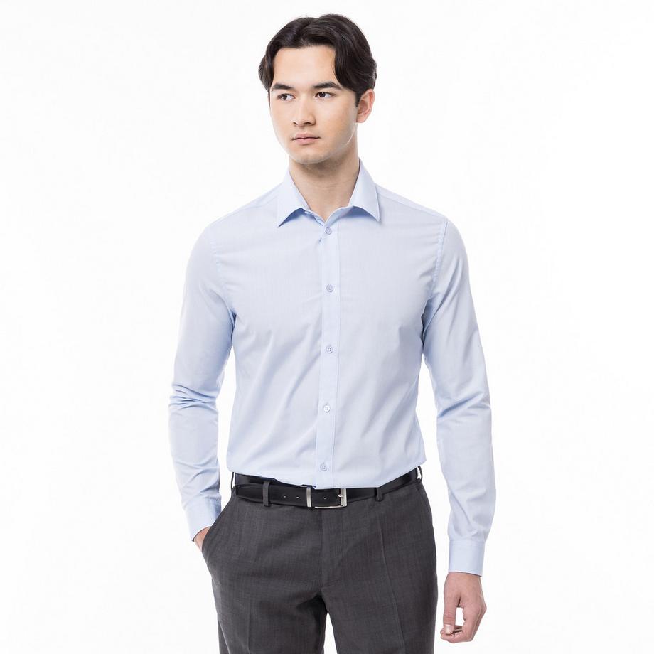 Manor Man Chemise Homme Body Fit Manches Longues  