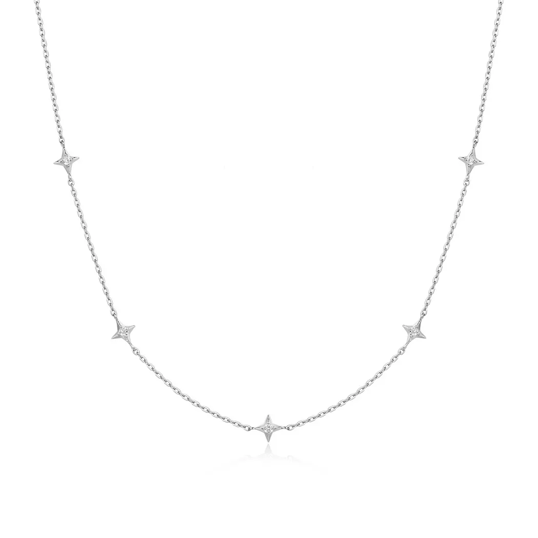ANIA HAIE - Halskette, Dusk Divas, 38+7.5CM, Silber