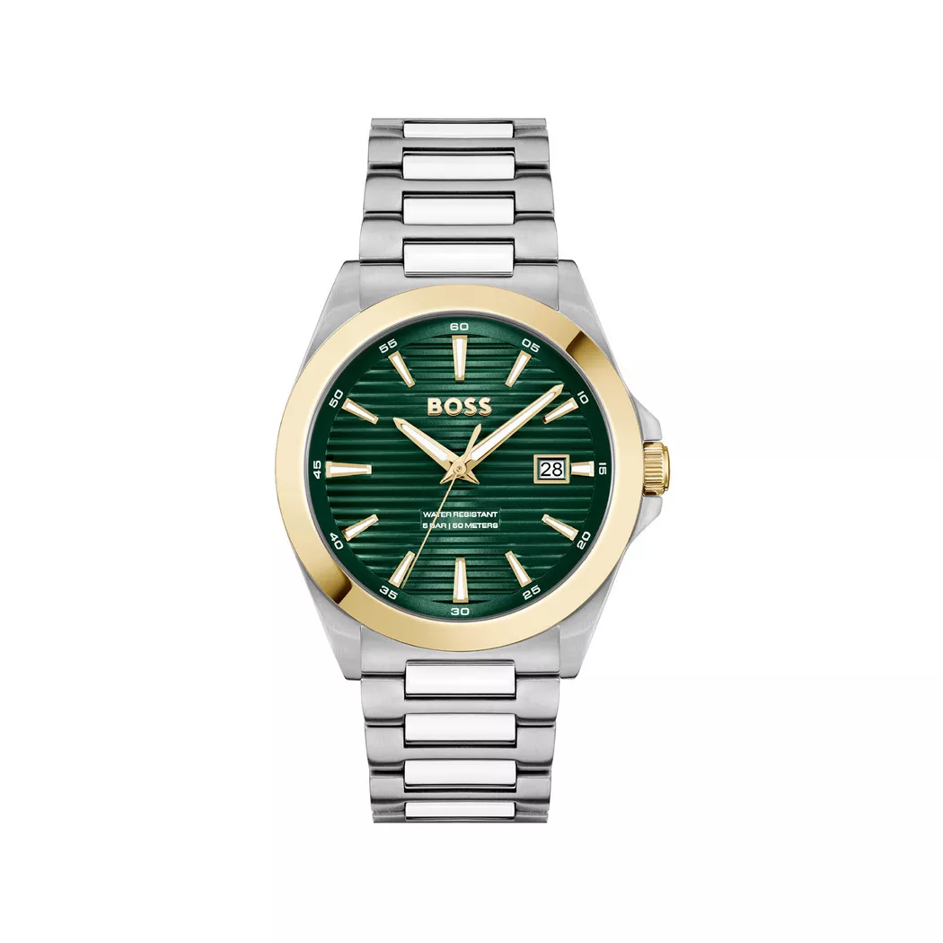 Boss Montre Strike 41 Mm Silver / Old Green / Mineral One Size Homme