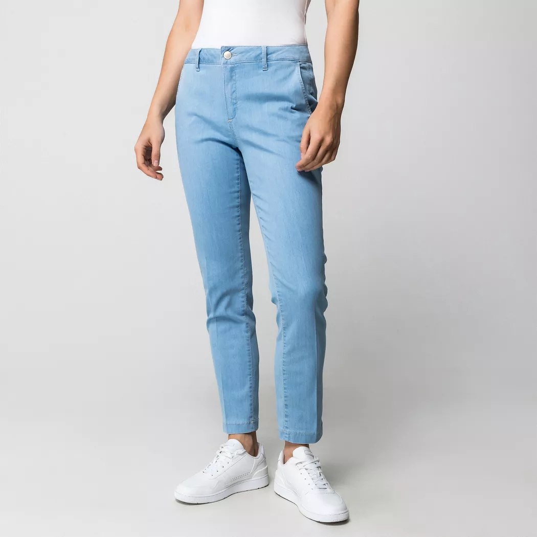 Anna Montana - Chinohose, Slim Fit, für Damen, Bleached Blau, Größe 36