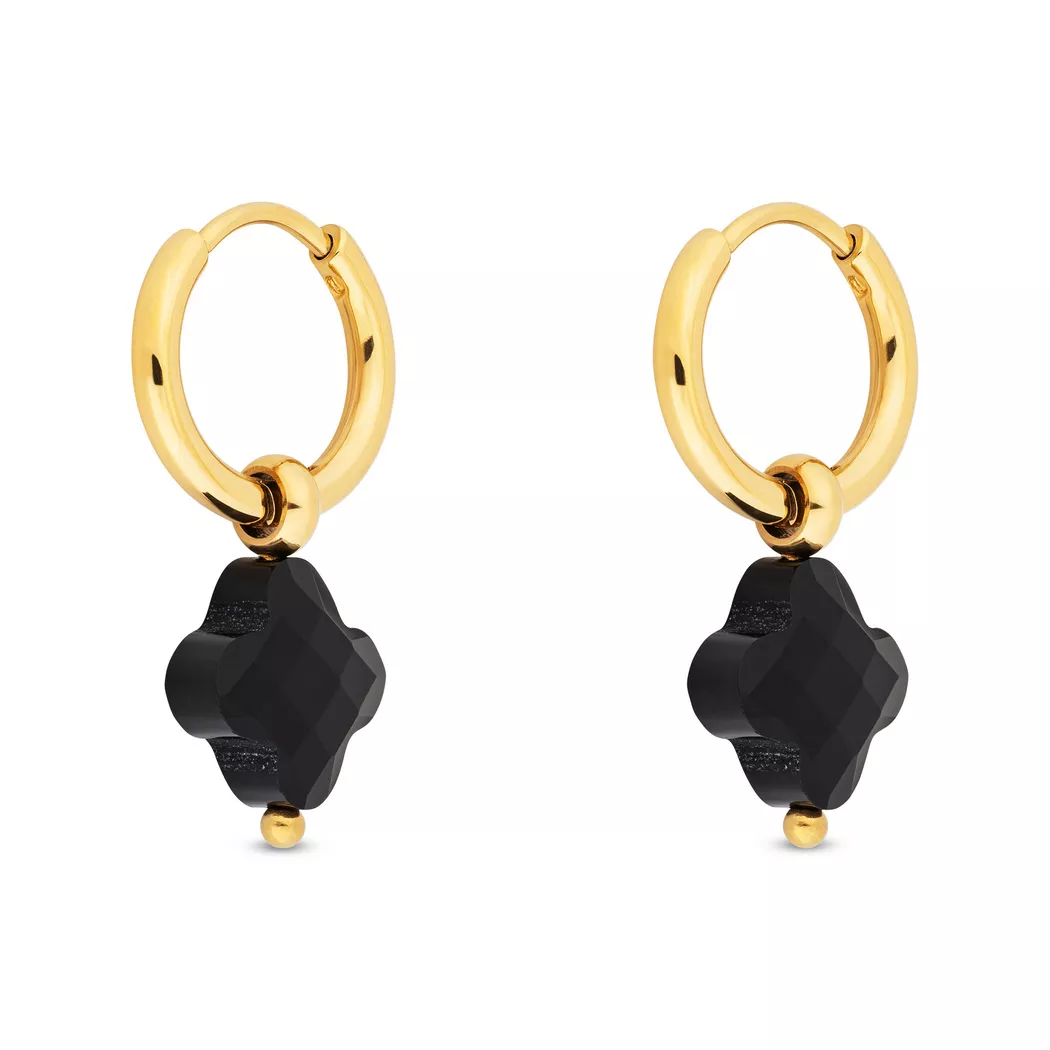 ZAG Bijoux - Creolen mit Anhängern, One Size, Goldfarben 3