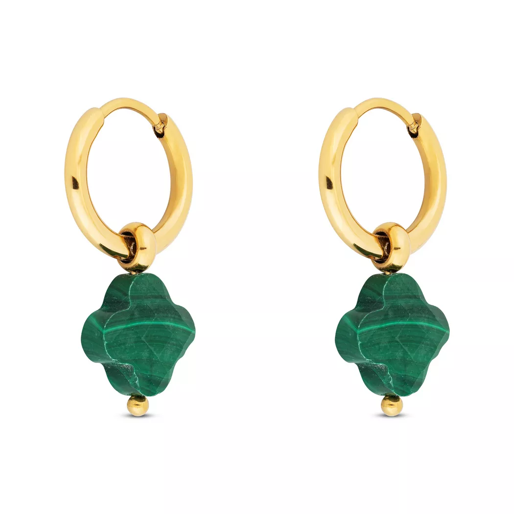 ZAG Bijoux - Creolen mit Anhängern, One Size, Goldfarben 4