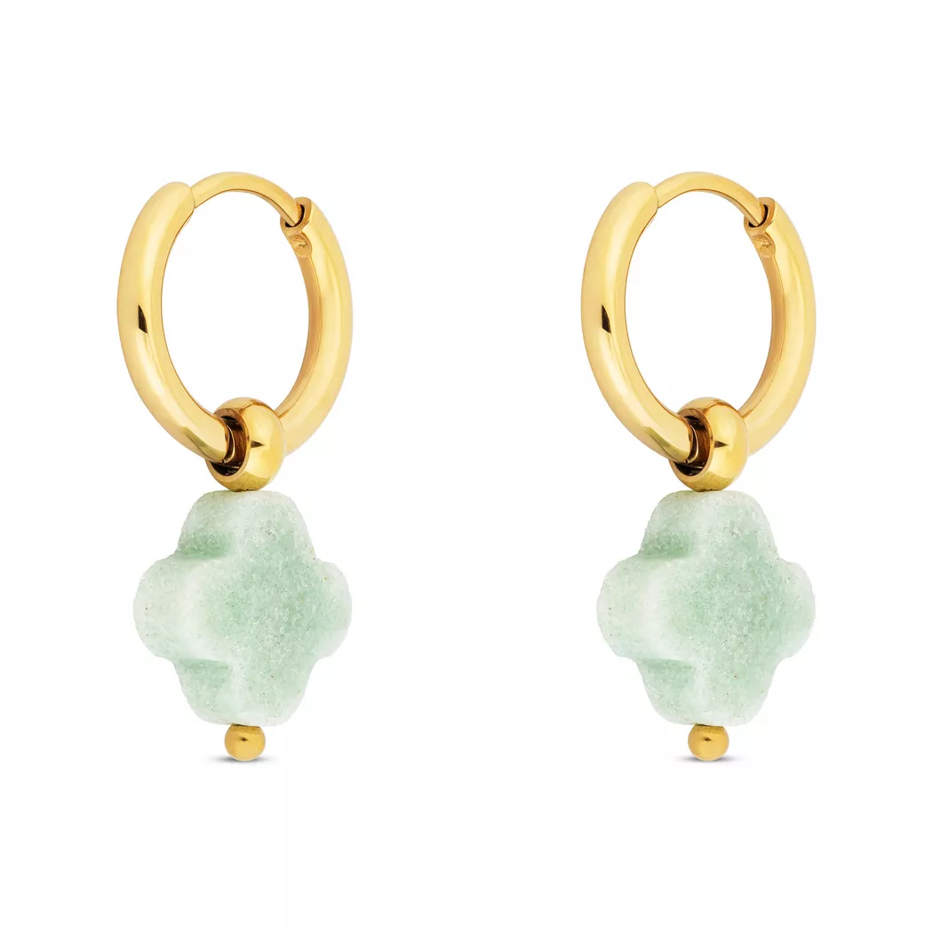 ZAG Bijoux - Creolen mit Anhängern, One Size, Goldfarben 2