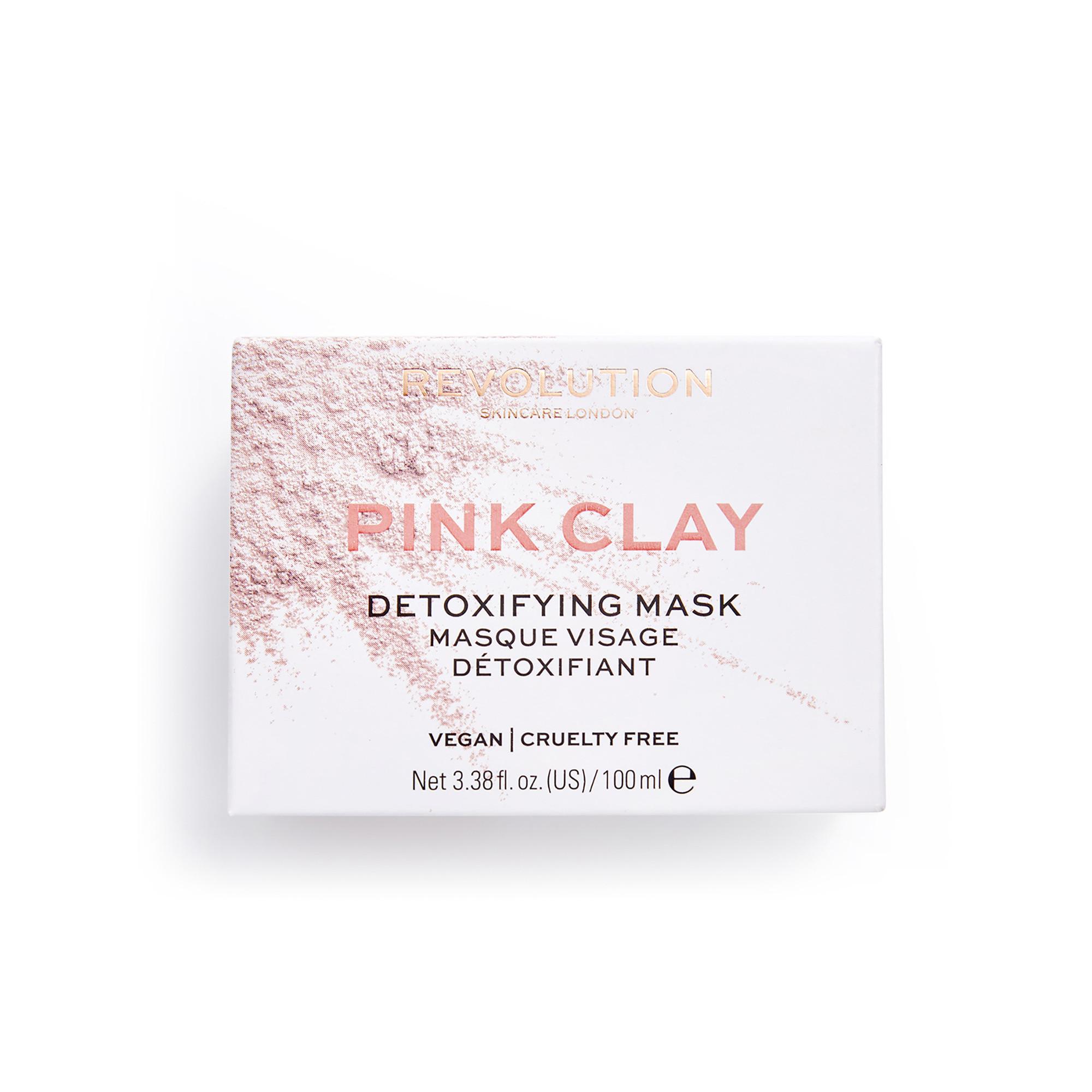 Revolution Entgiftende Gesichtsmaske aus rosa Tonerde in Supergröss Gesichtsmaske 