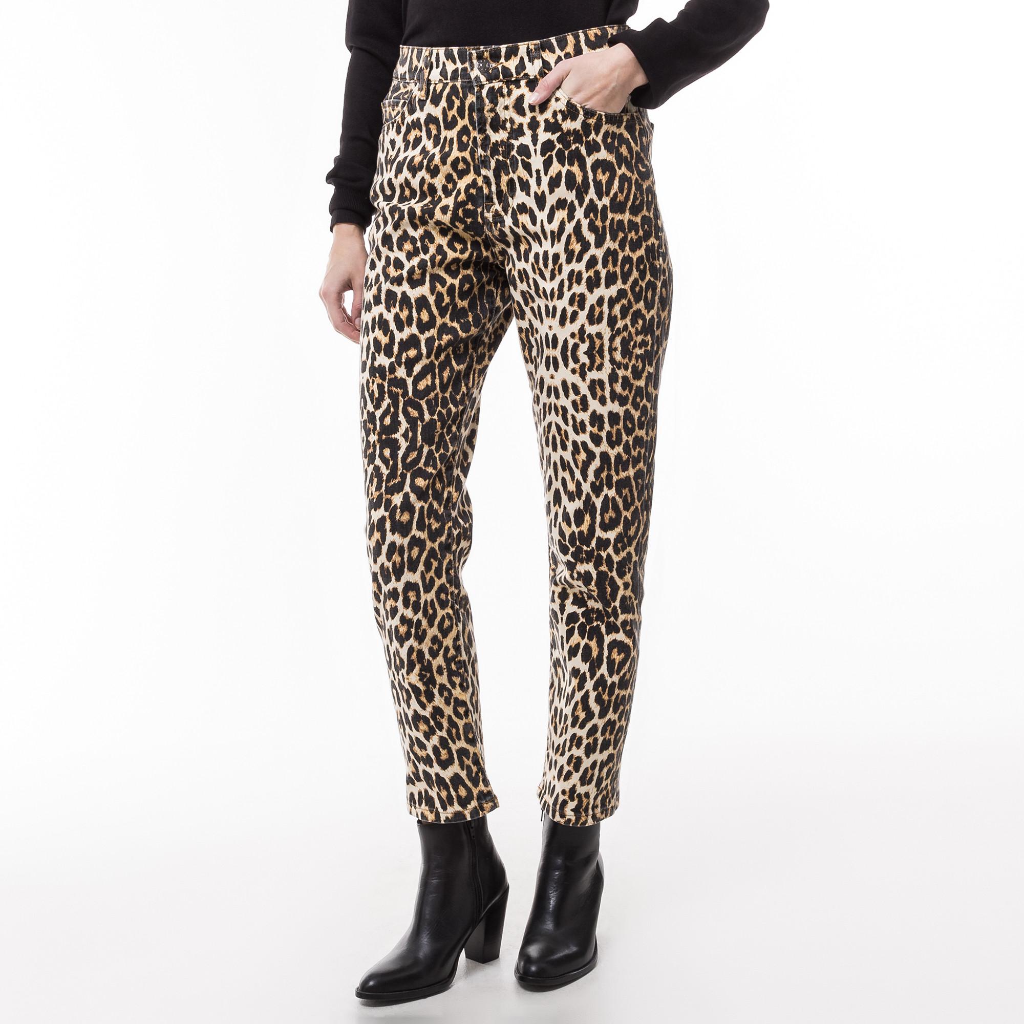 Manor Woman Leopard Print Slim Fit Hose  