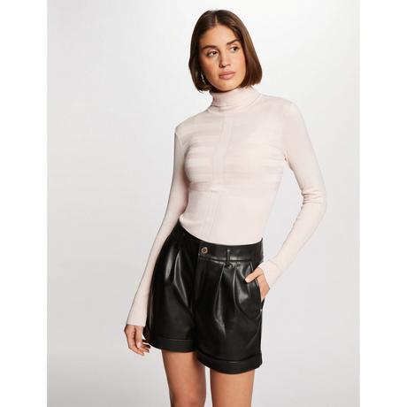 MORGAN Rollkragenpullover Gestreift Glitzer  