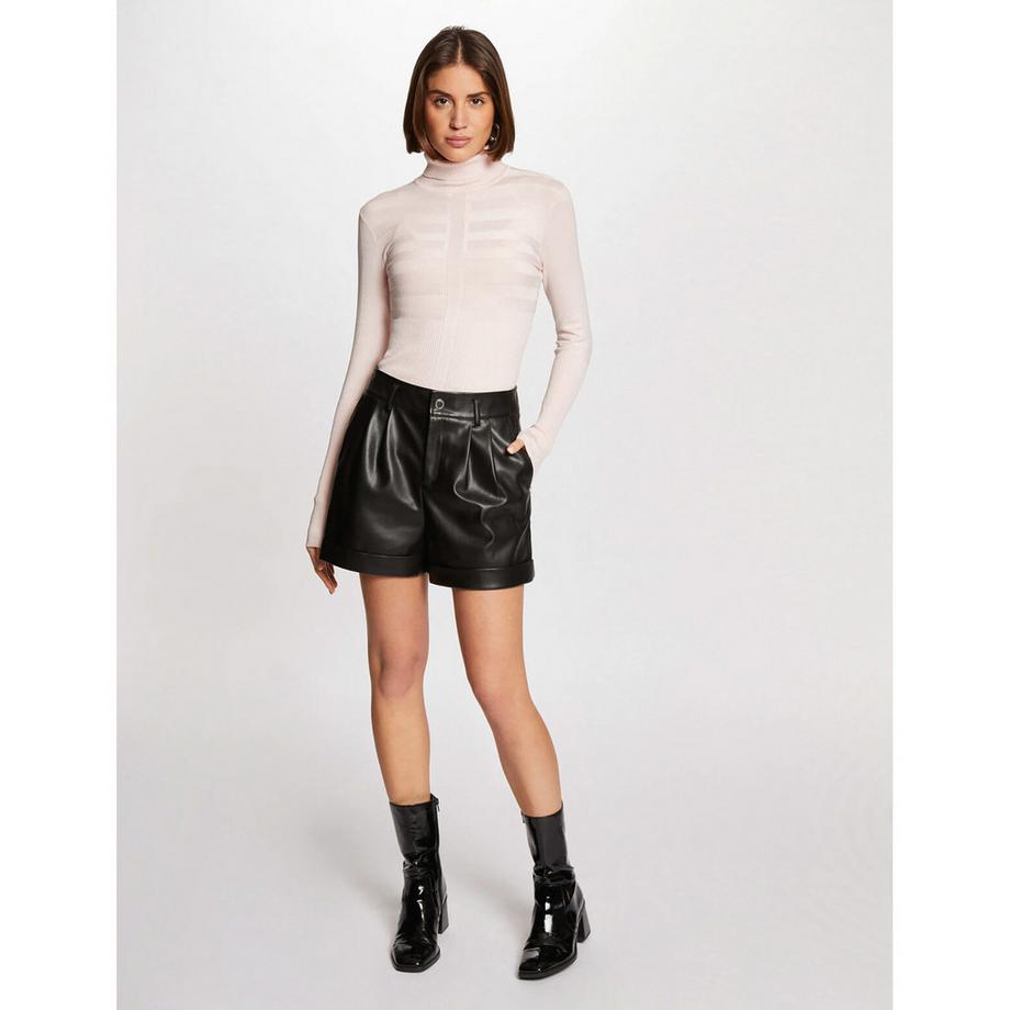 MORGAN Pull Col Roulé Rayé Paillettes  