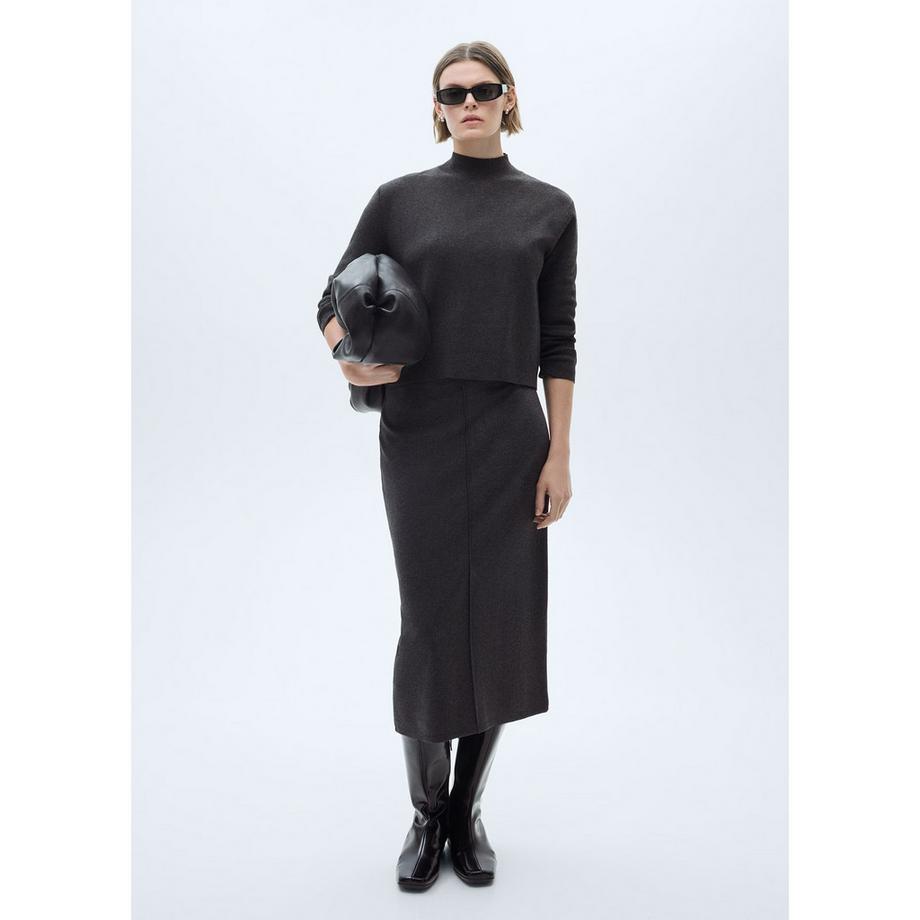 MANGO Tentacio Maglione Collo Alto in Maglia  