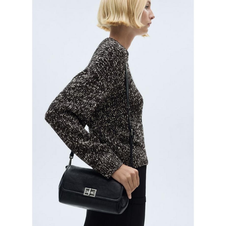 MANGO Clorets Maglione Girocollo in Maglia Mélange  