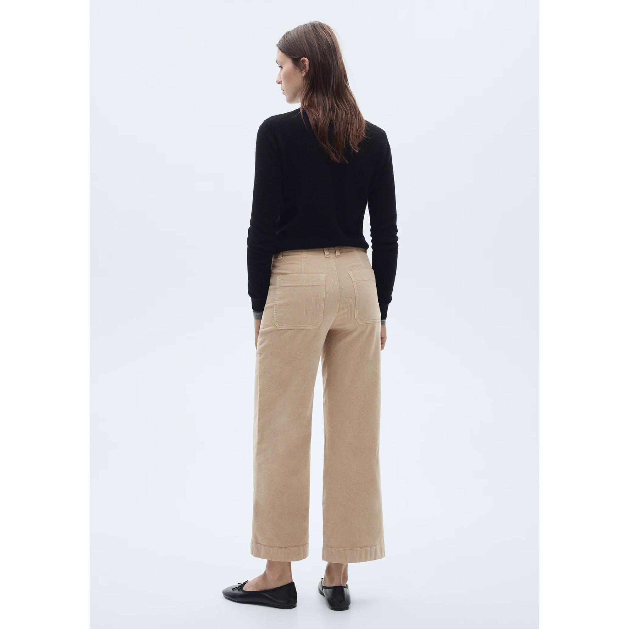 MANGO Catherip Jean Culotte en Velours Côtelé  