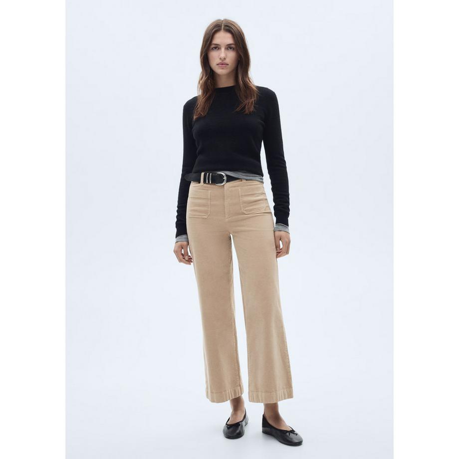 MANGO Catherip Cord Culotte Jeans  