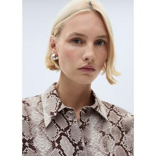 MANGO Serpi Chemisier Imprimé Serpent  