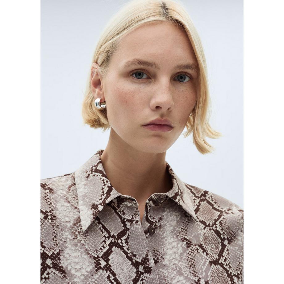 MANGO Serpi Camicetta Stampa Serpente  