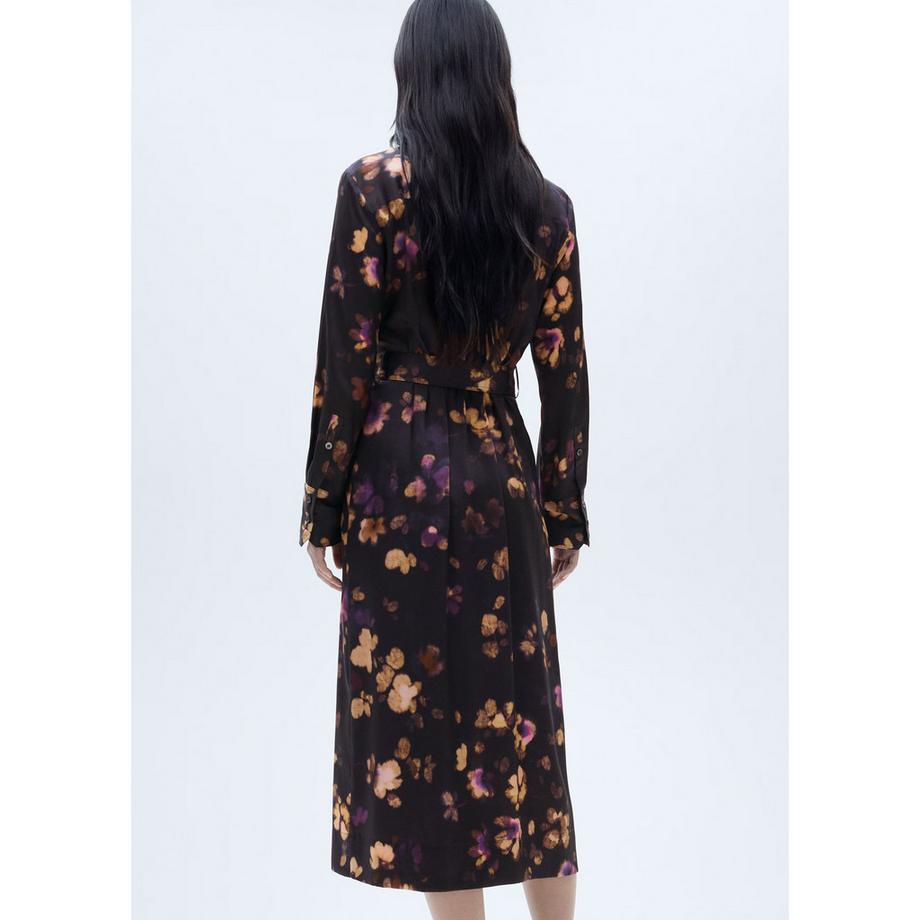 MANGO Bosco Robe Chemise Imprimée Manches Longues  