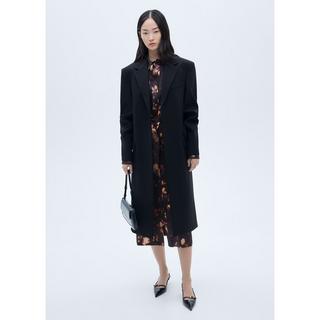 MANGO Bosco Bedrucktes Langarm Hemdkleid  