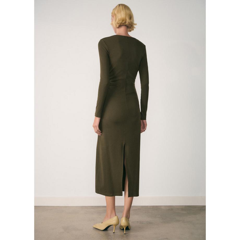 MANGO BASILA Slim Fit Langarm Midikleid  