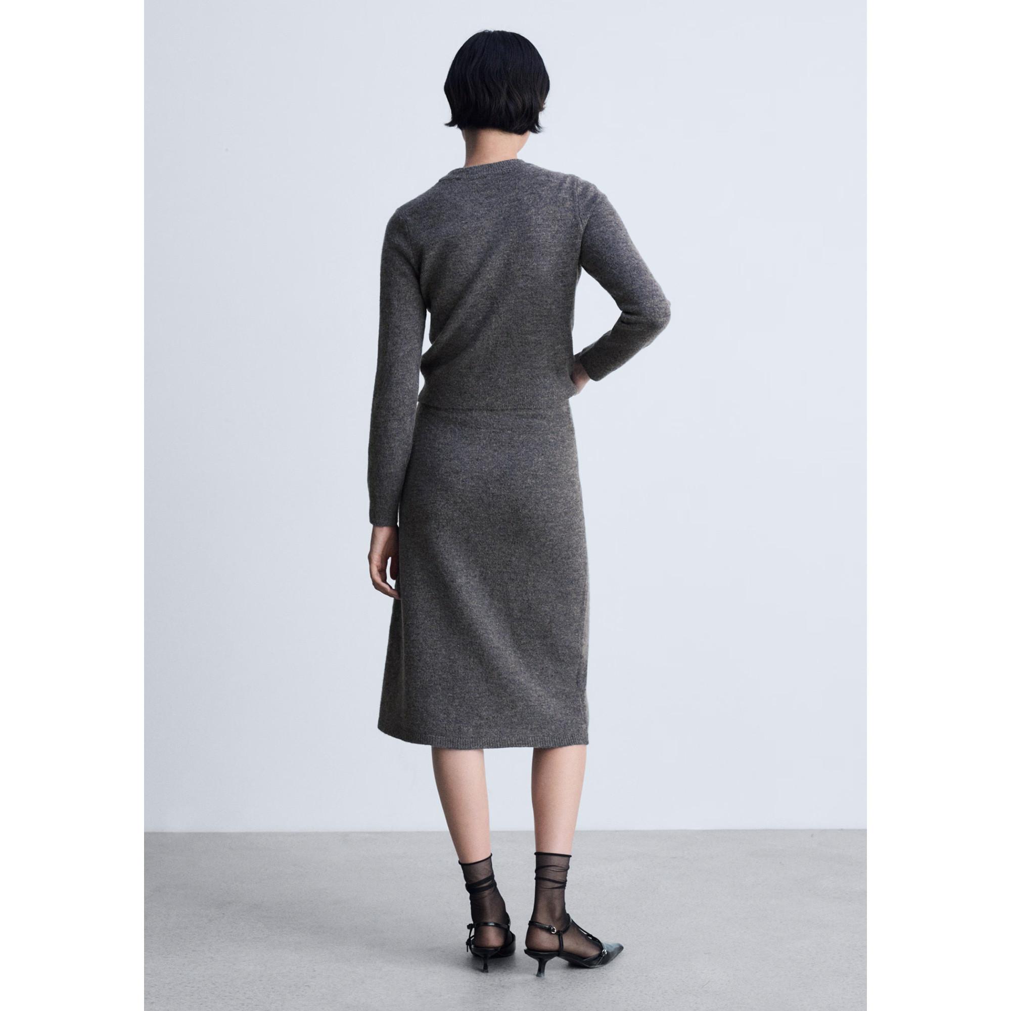 MANGO Eliote Ausgestellter Strickrock Midi  