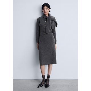 MANGO Eliote Ausgestellter Strickrock Midi  