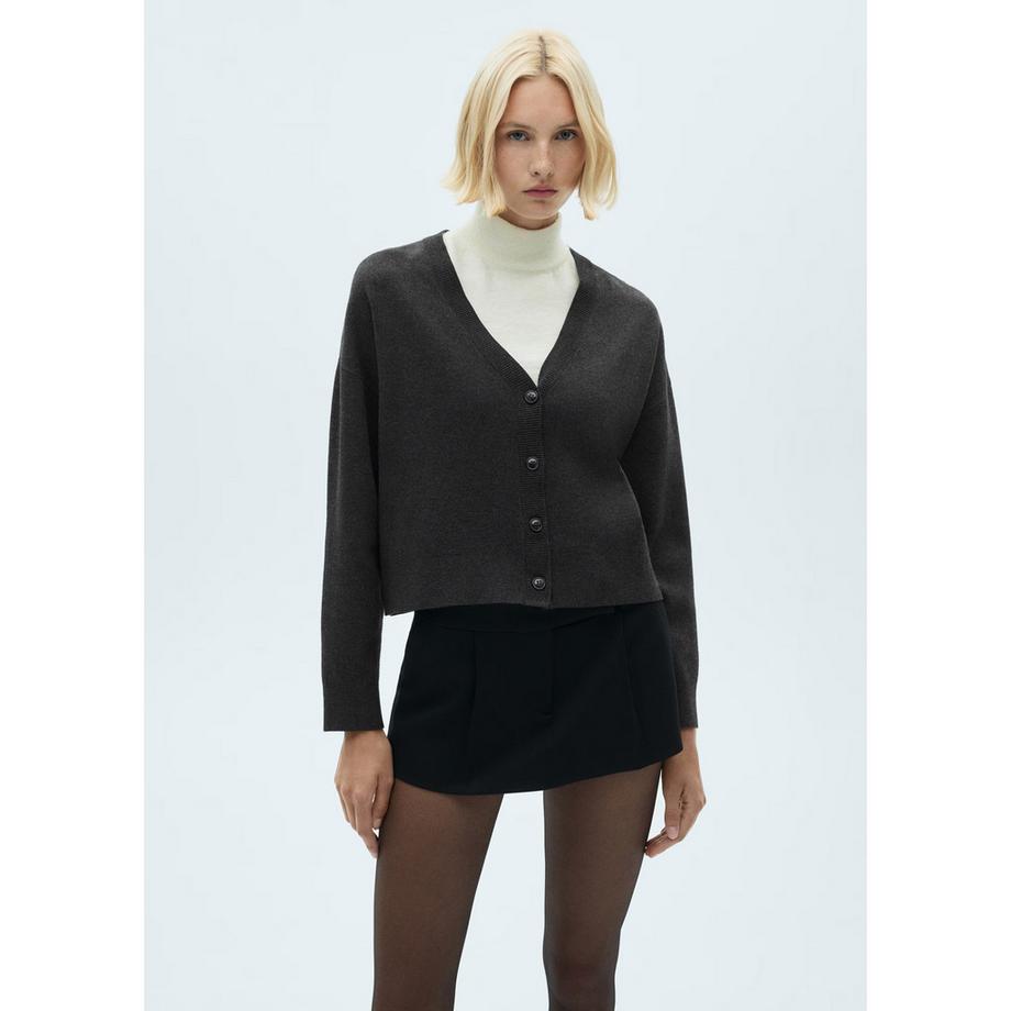 MANGO Pattys Cardigan Maniche Lunghe in Maglia Fine  