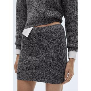 MANGO Incheon Jupe Courte en Maille  
