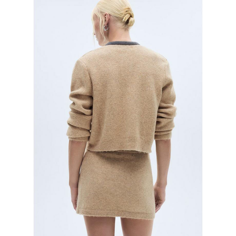 MANGO Stella Rippstrick Langarm Cardigan  