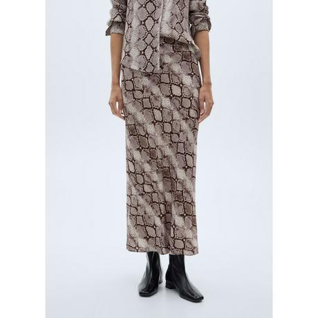 MANGO Bombi Schlangenprint Maxirock  