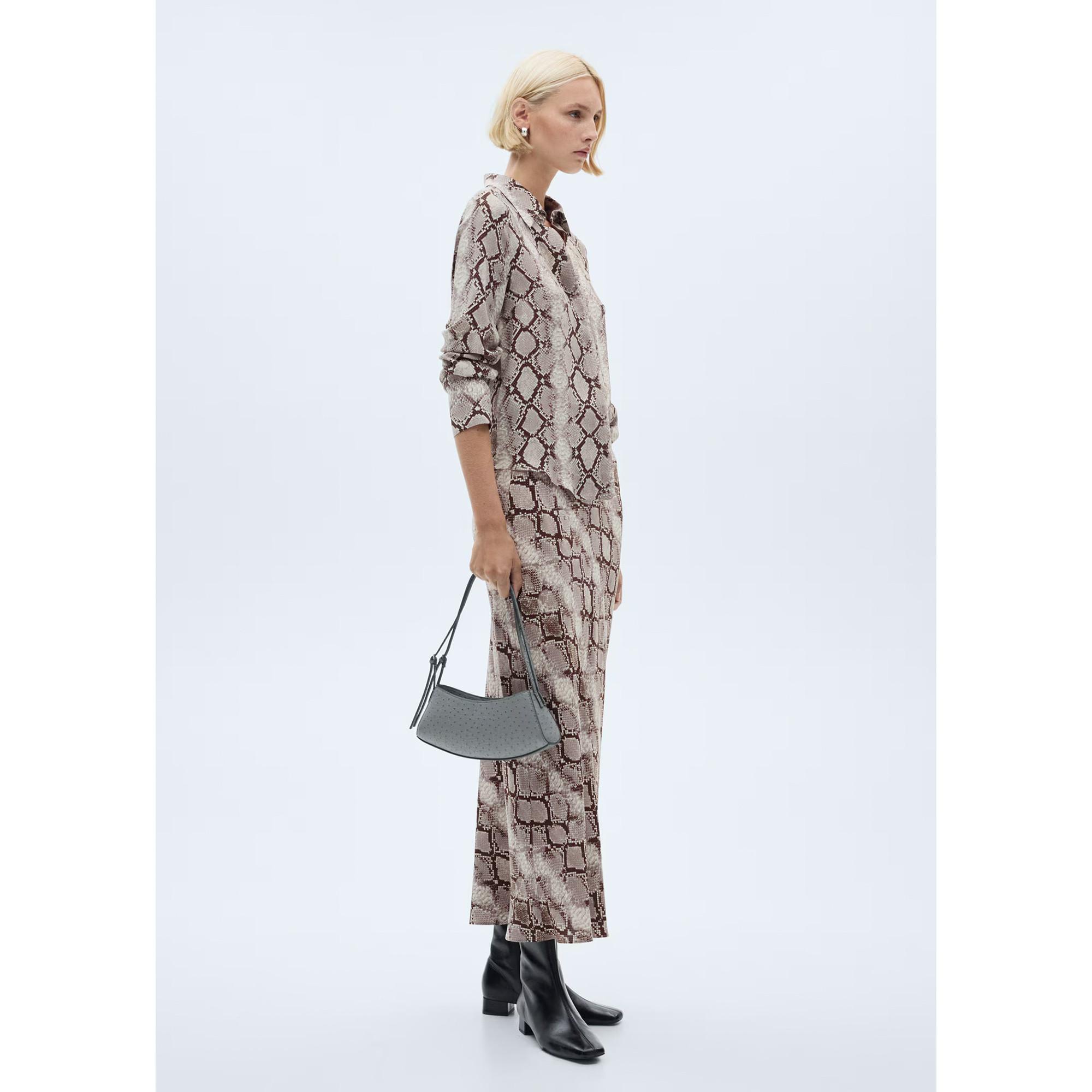 MANGO Bombi Jupe Longue Imprimé Serpent  