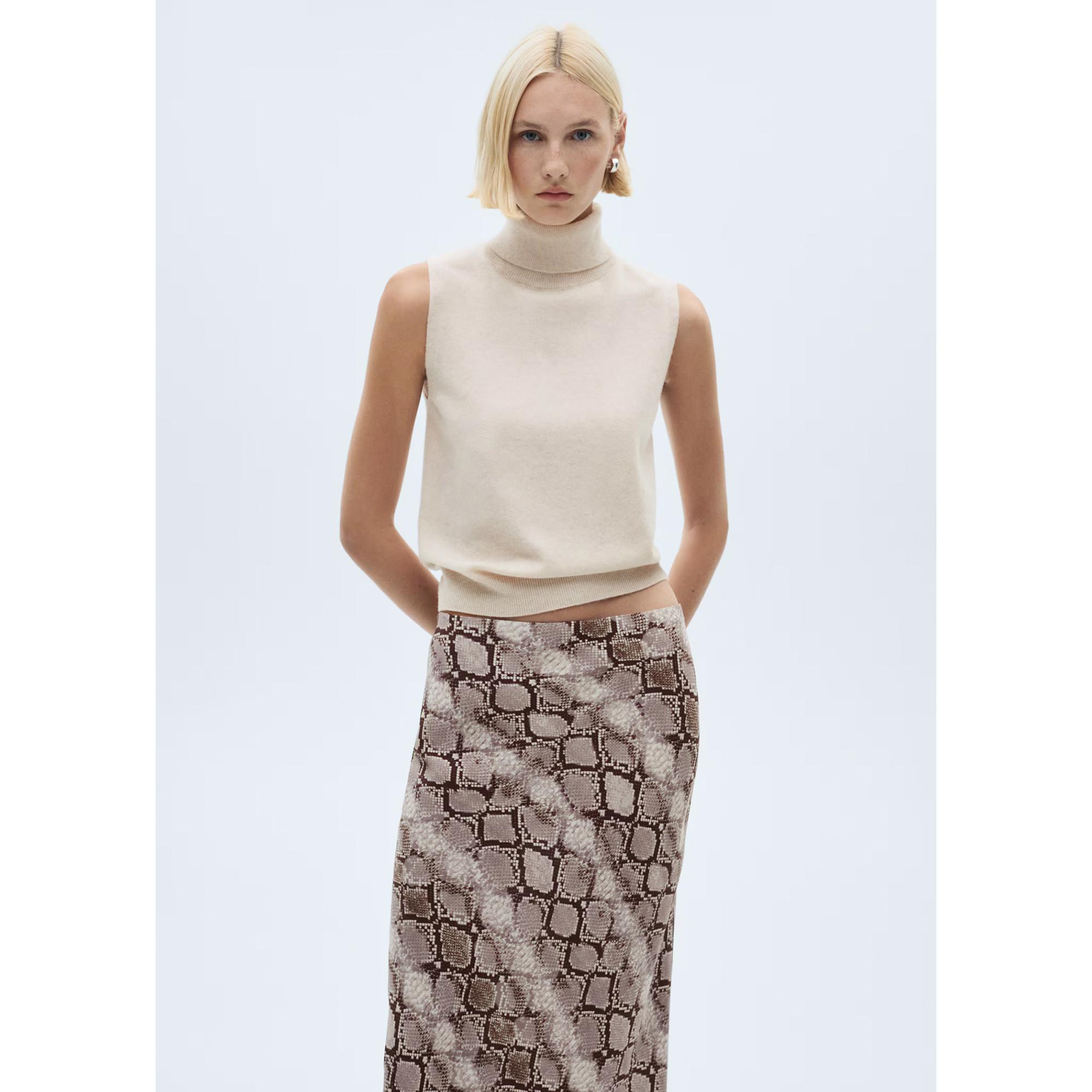 MANGO Bombi Schlangenprint Maxirock  