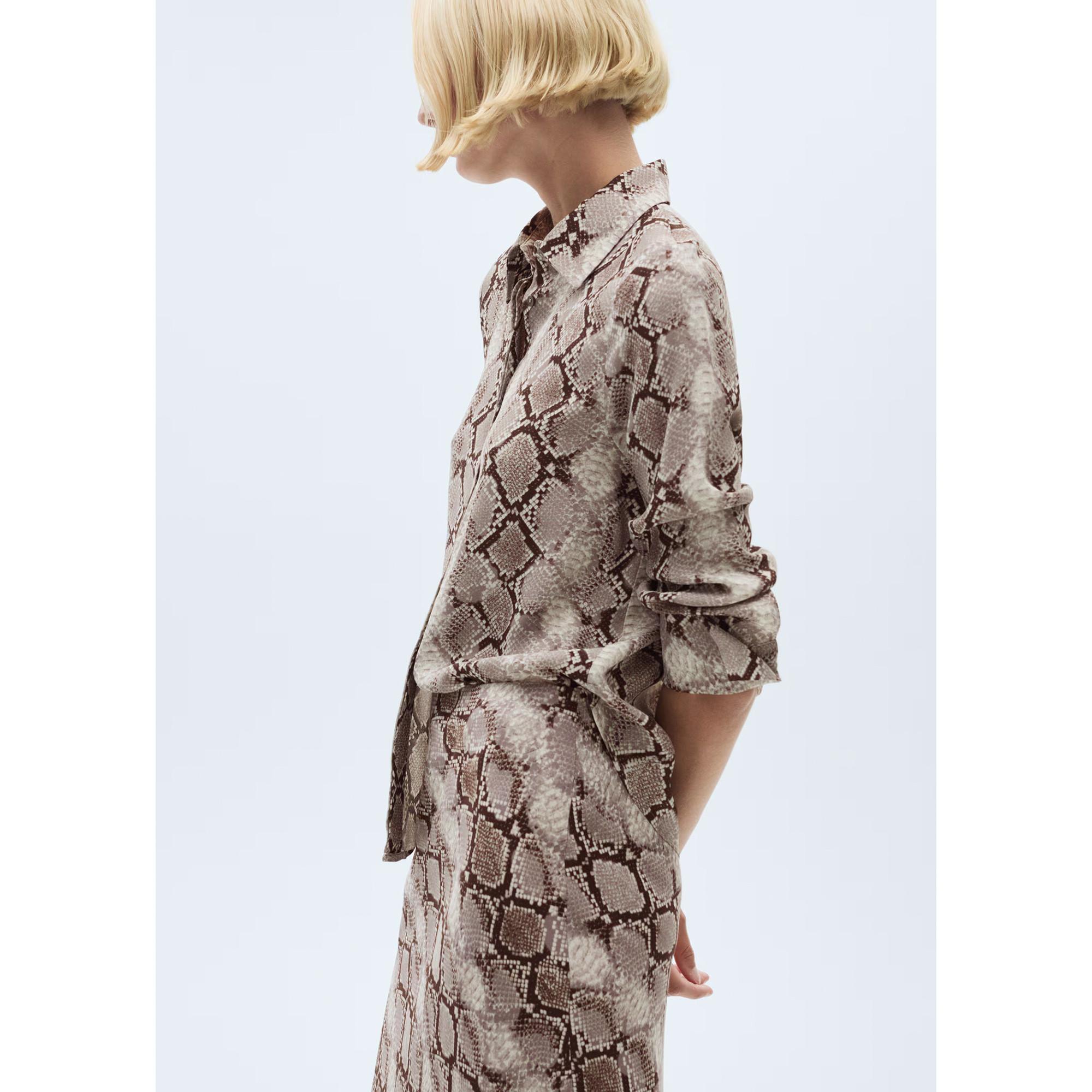 MANGO Bombi Schlangenprint Maxirock  