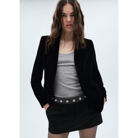 MANGO Combi Velluto Regular Fit Blazer  