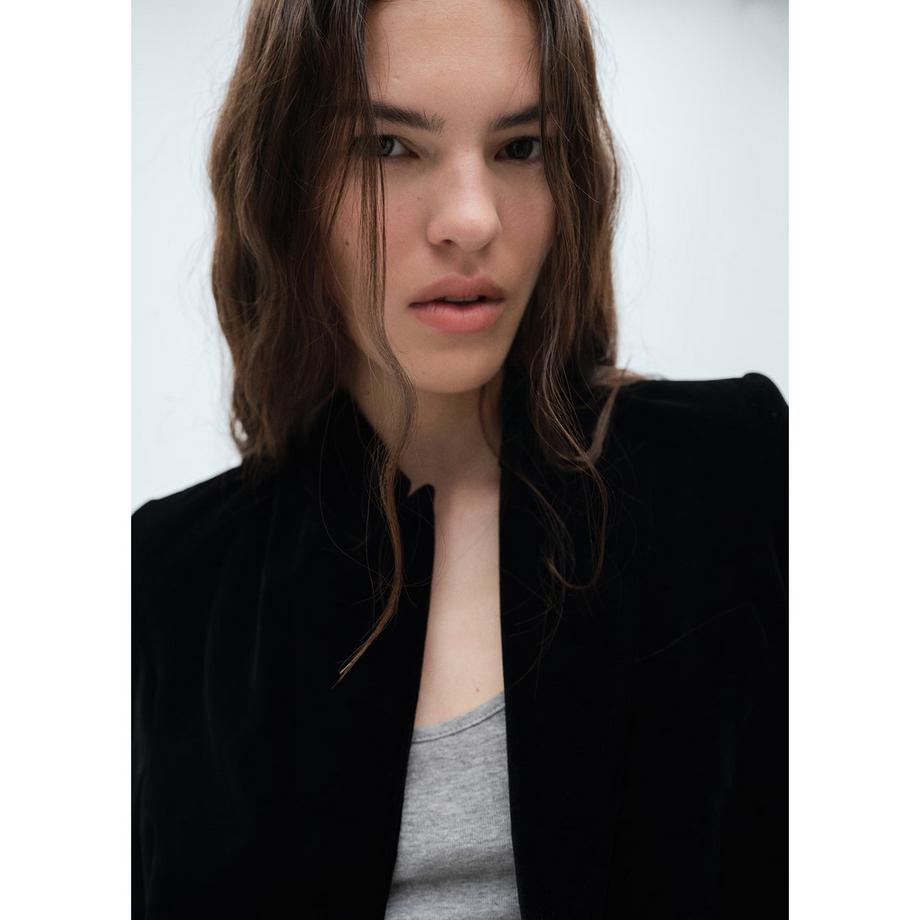 MANGO Combi Velours Regular Fit Blazer  