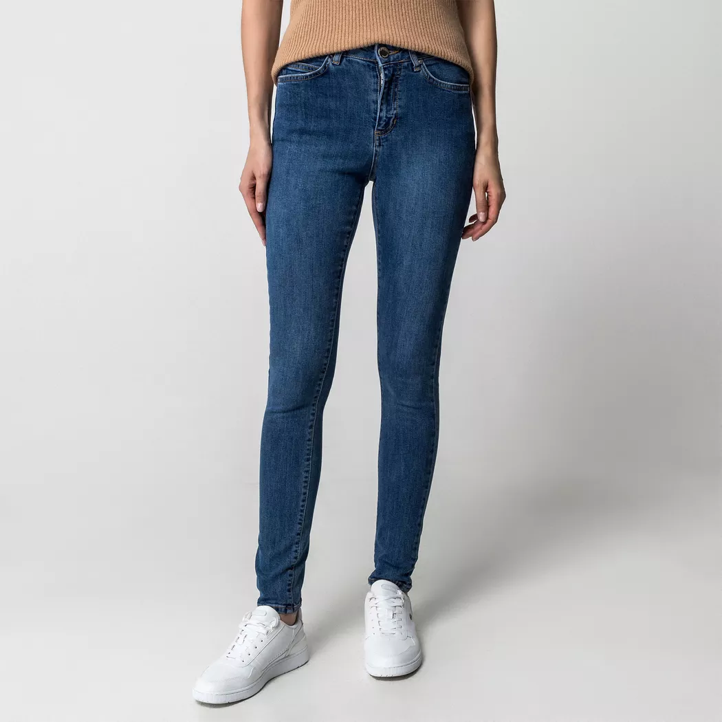 Manor Woman - Jeans, Slim Fit, für Damen, Blau Denim Dunkel, Größe W44/L30