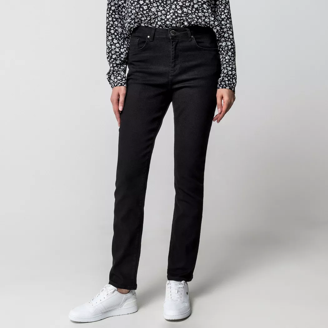 Manor Woman - Jeans, High Waist, für Damen, Black, Größe W42/L30