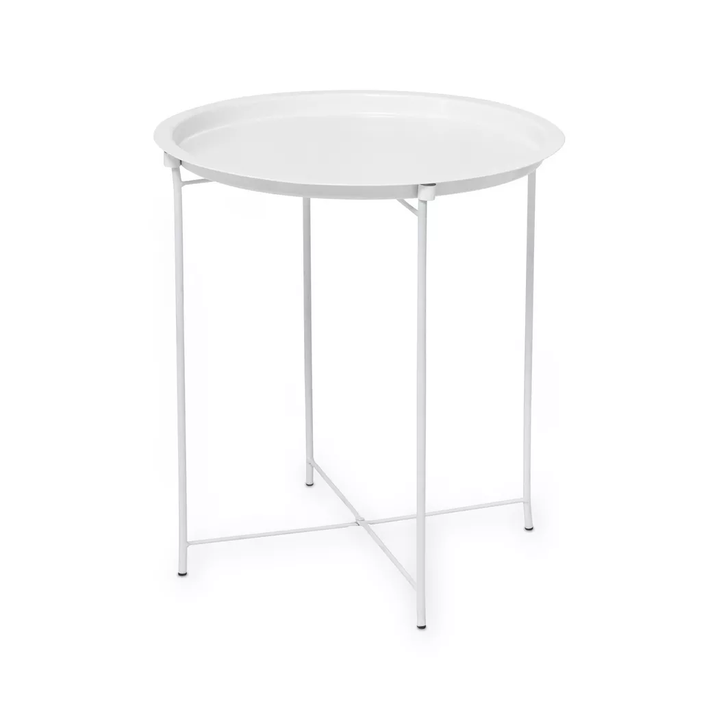 Manor - Beistelltisch, H50.29CM,Ø46.99CM, Weiss