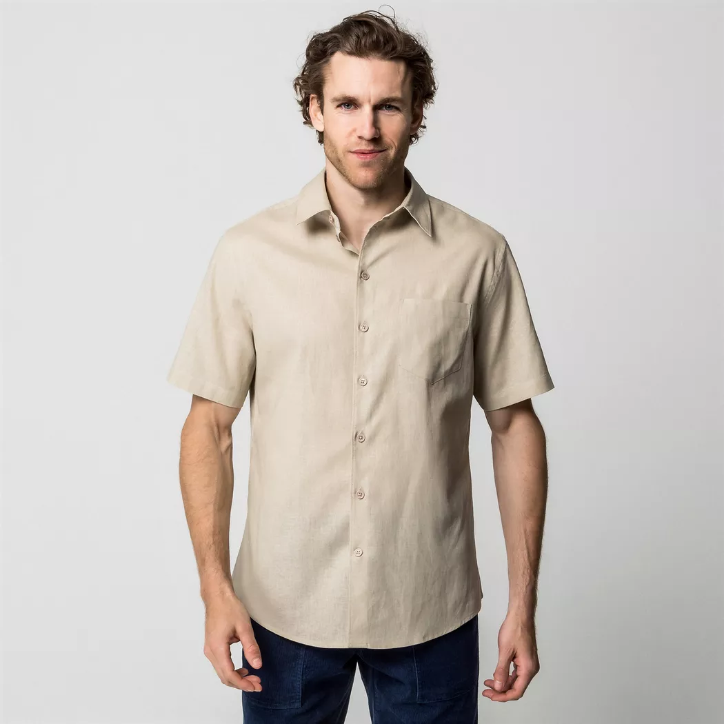 Manor Man - Hemd, kurzarm, für Herren, Beige, Größe XXL 2