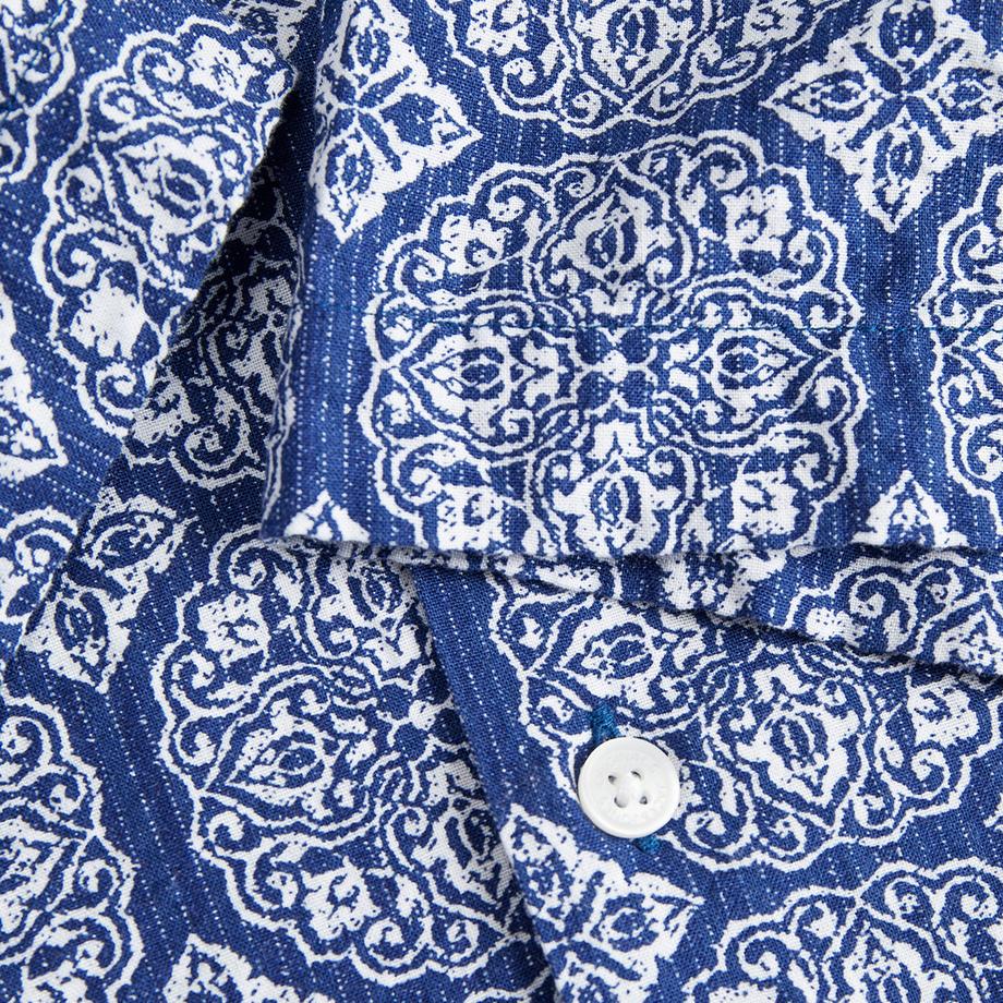 JACK & JONES Jorseersucker AOP Kurzarmhemd  