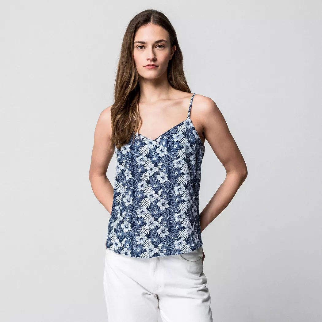 Manor Woman Paisley Print Cami Top Black 46
