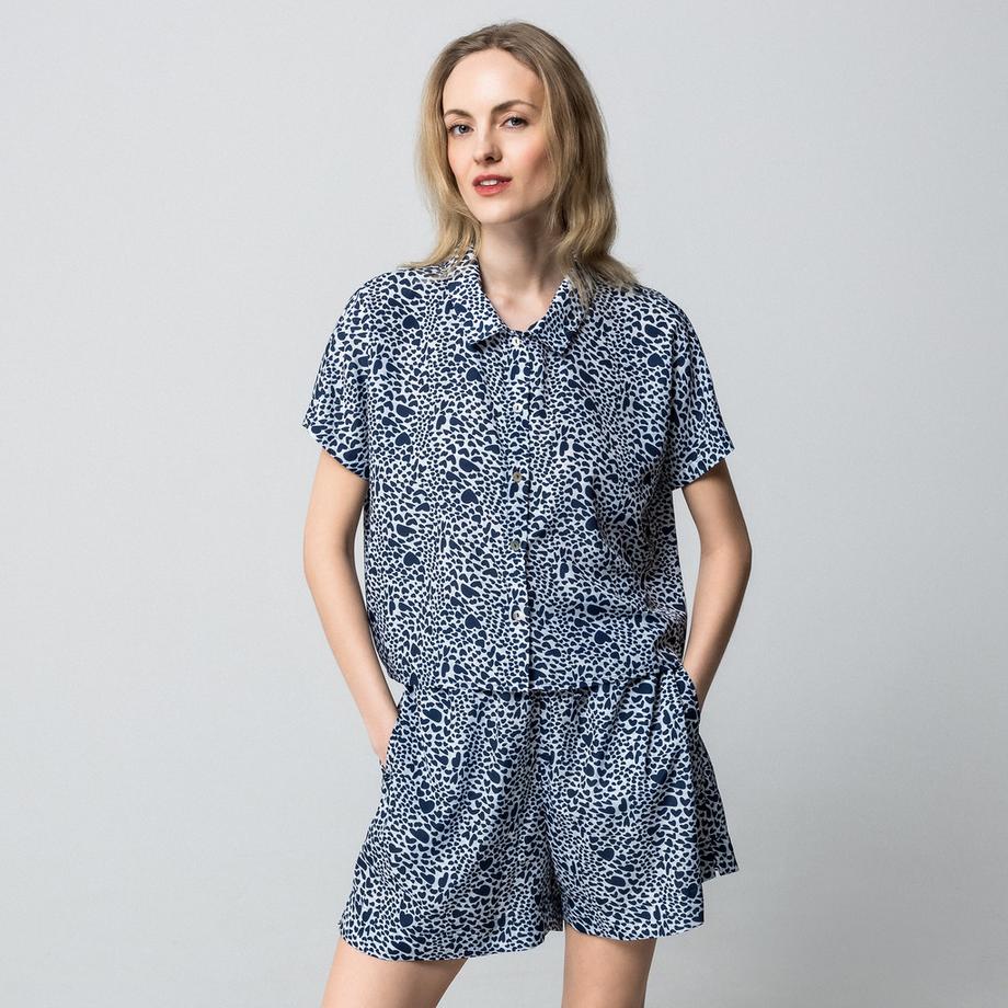 Manor Woman Chemisier à Manches Courtes Imprimé  