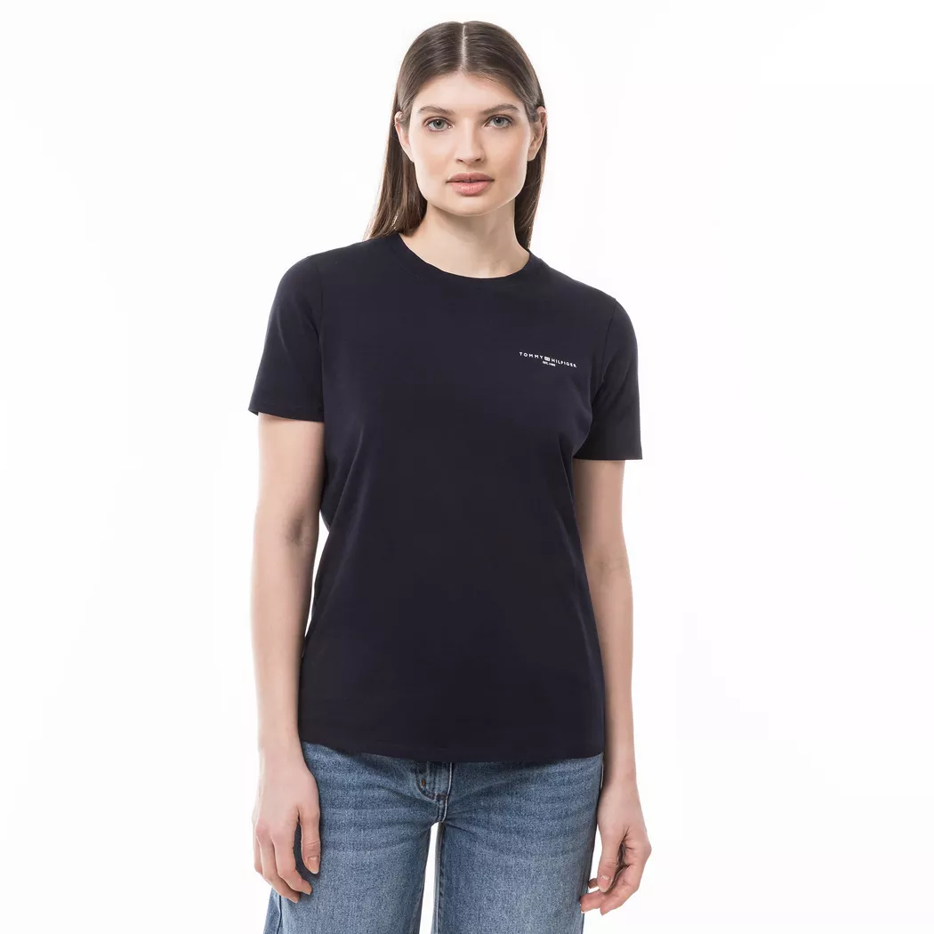 Tommy Hilfiger T-shirt à Manches Courtes 1985 Reg Mini Corp Logo Nos Desert Sky M Femme 3