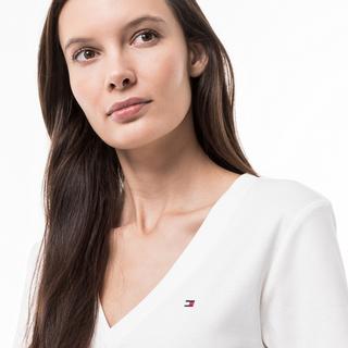 TOMMY HILFIGER T-Shirt Scollo a V Maniche Corte Slim Fit  