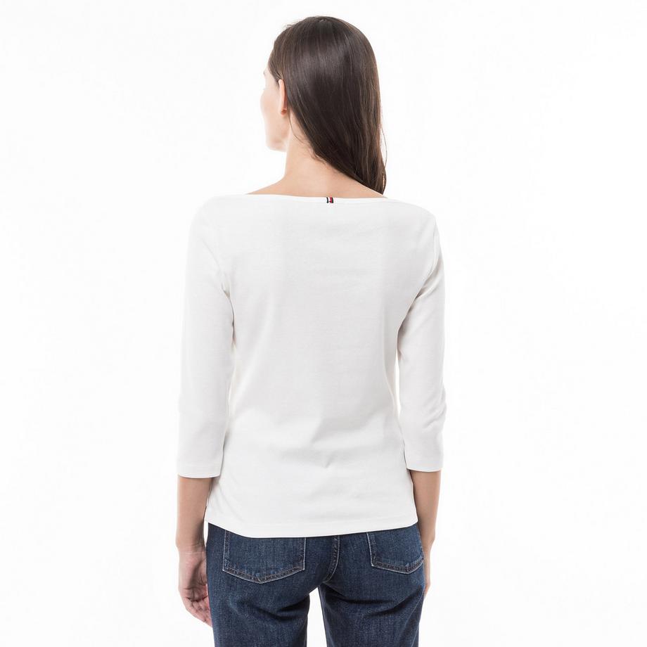 TOMMY HILFIGER New Cody T-Shirt Rigata Girocollo a Barca  