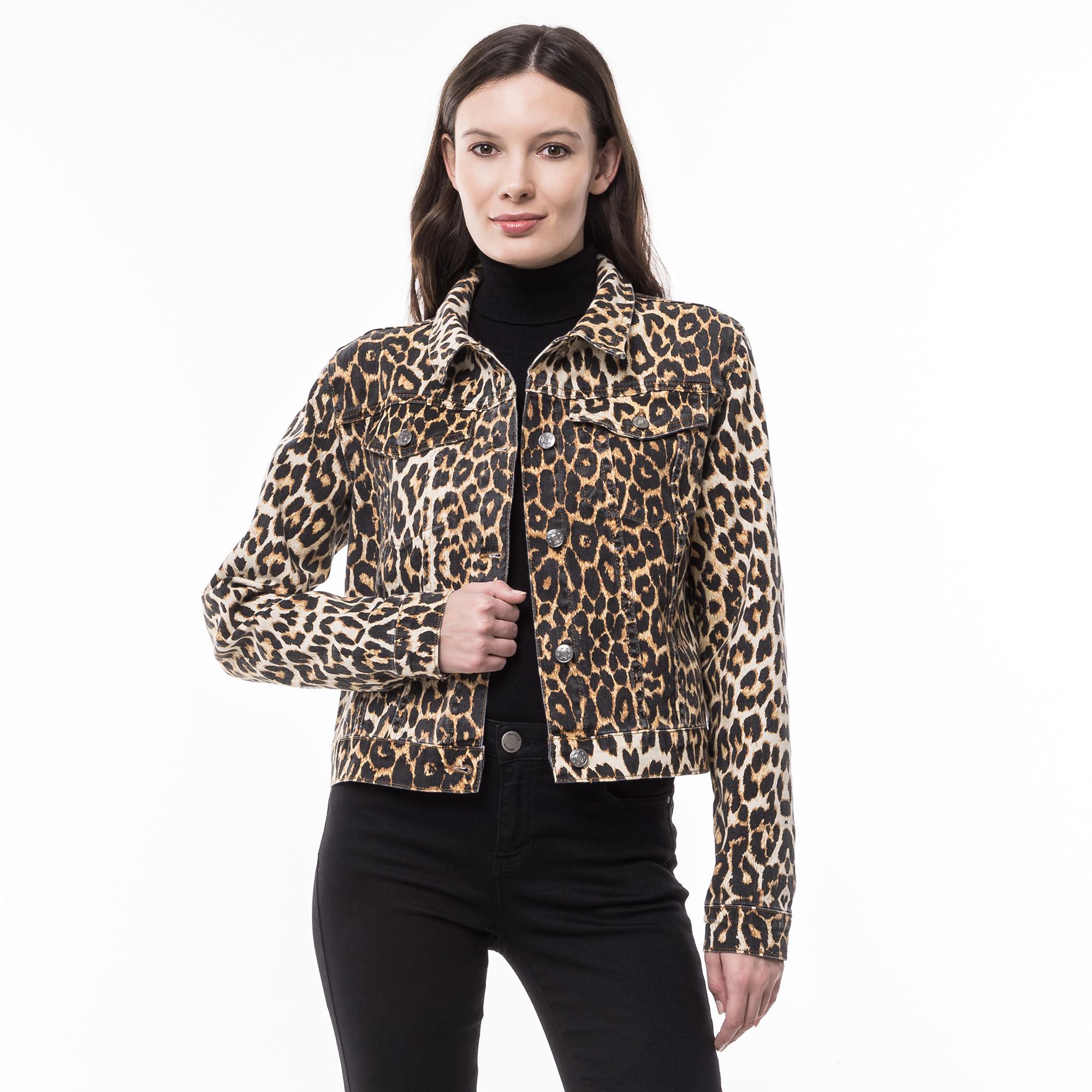 Manor Woman Leoparden Print Jeansjacke  