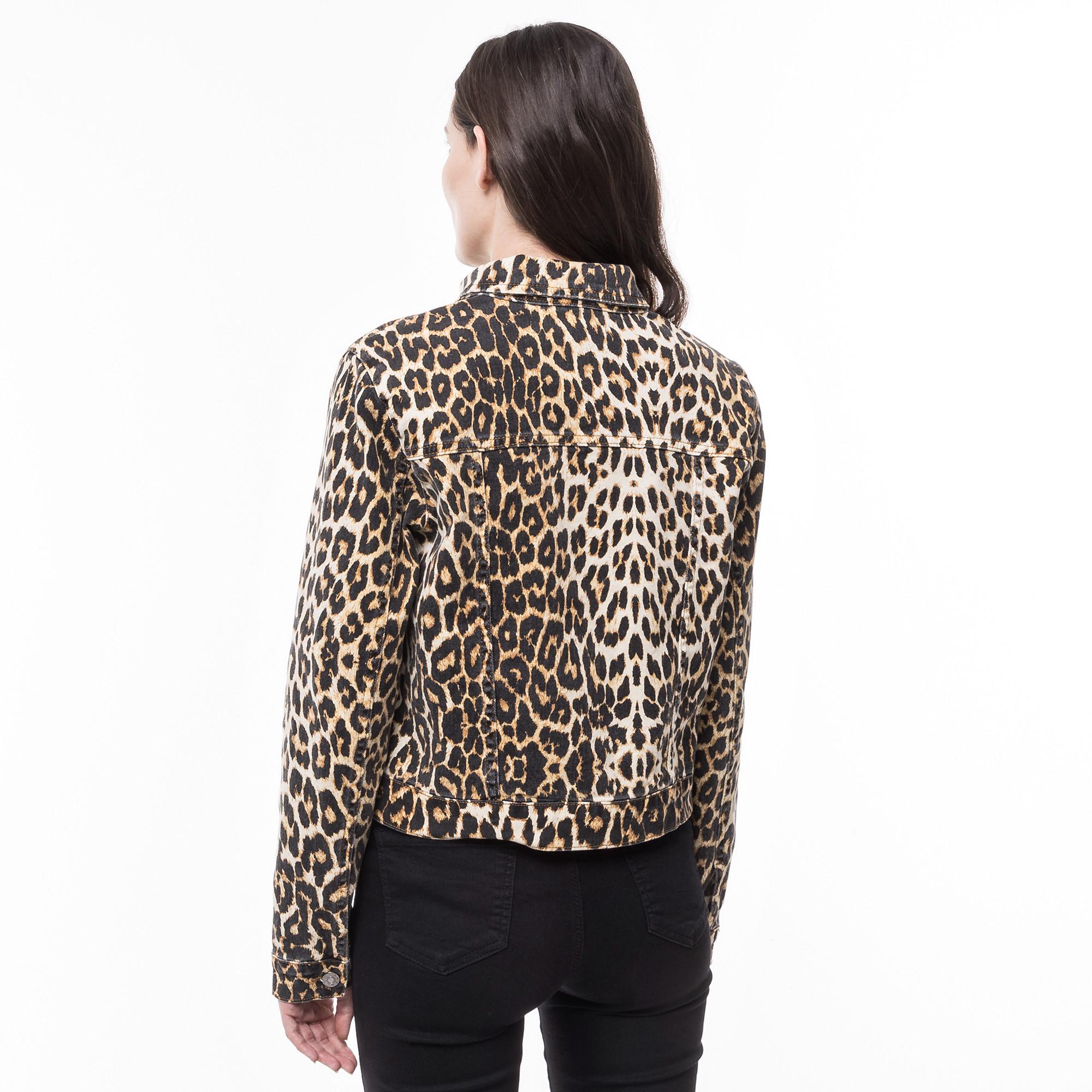 Manor Woman Leoparden Print Jeansjacke  