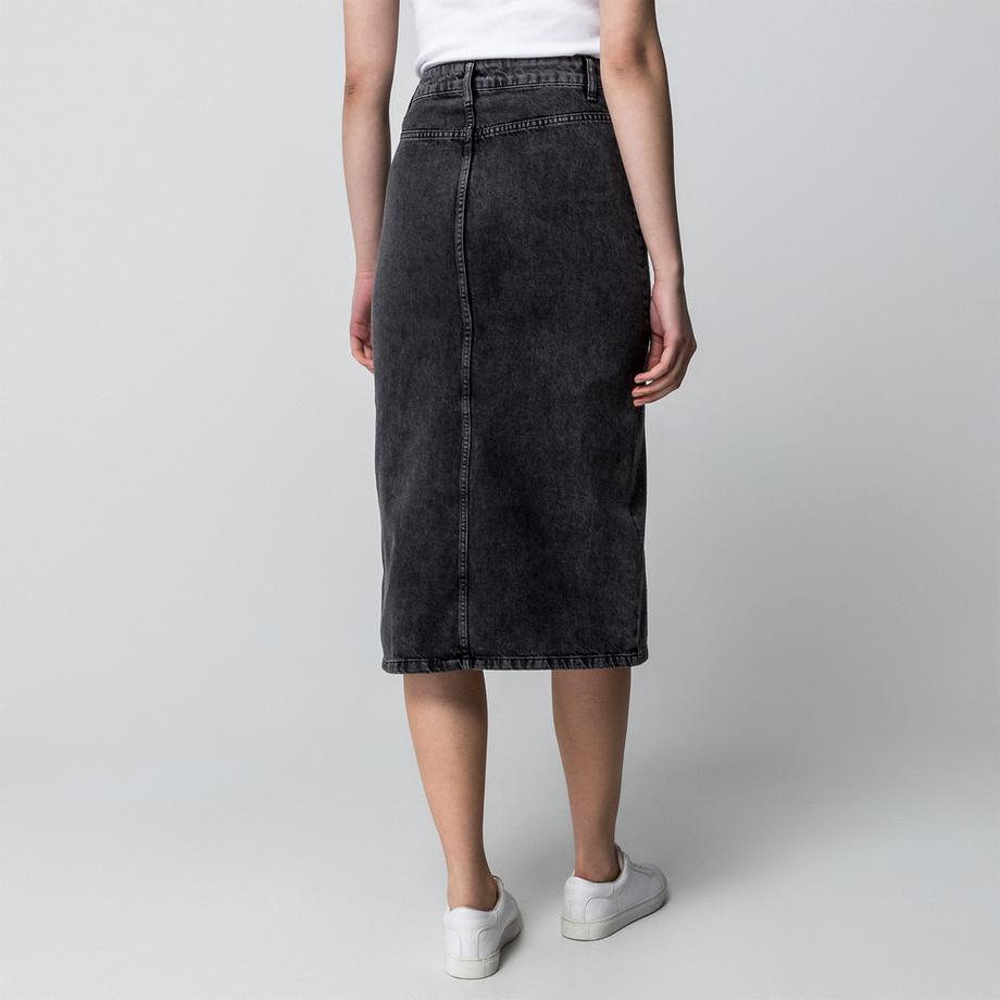 Manor Woman Gonna a Tubino in Denim con Strass  