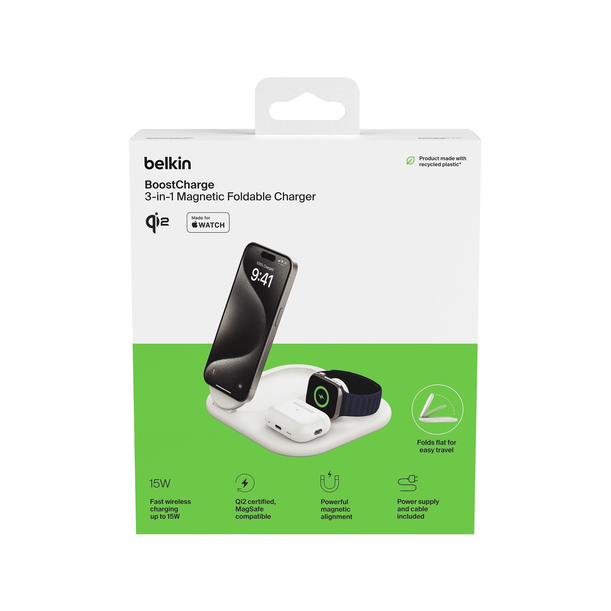 belkin Foldable Wireless Charging Pad Stromadapter USB-C 