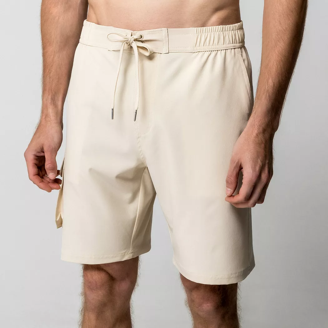Manor Sport Solid Cargo Swim Shorts Beige XL