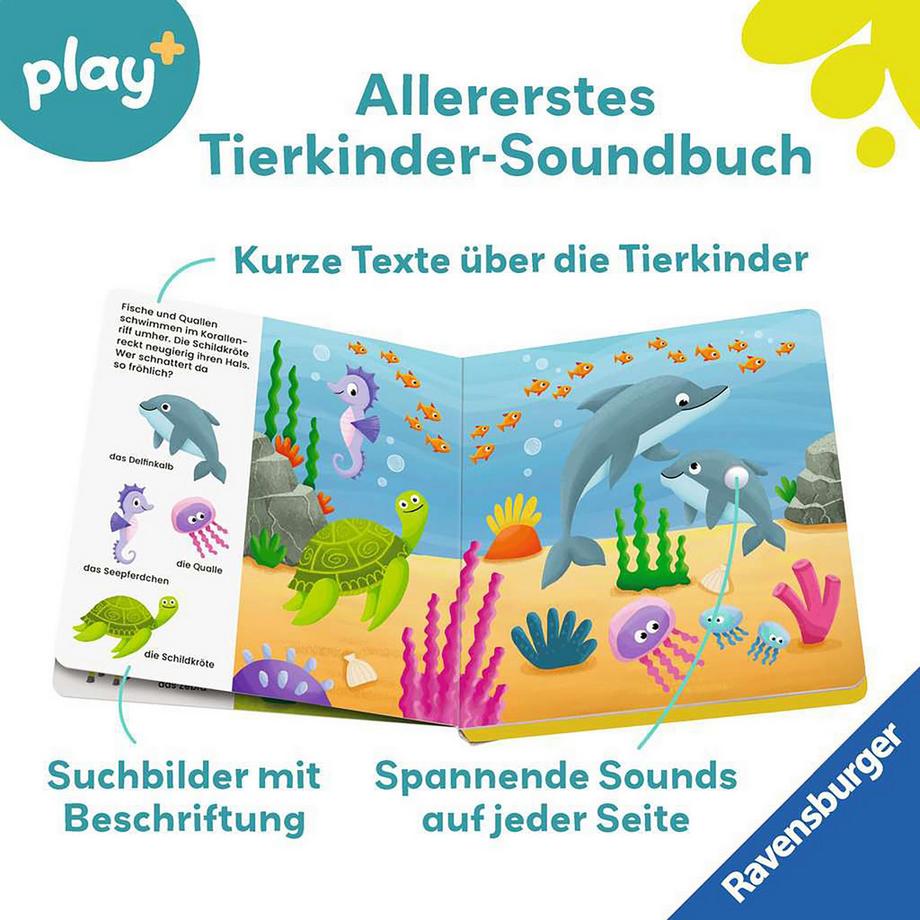 Ravensburger  play+ Mein allererstes Soundbuch: Tierkinder, tedesco 