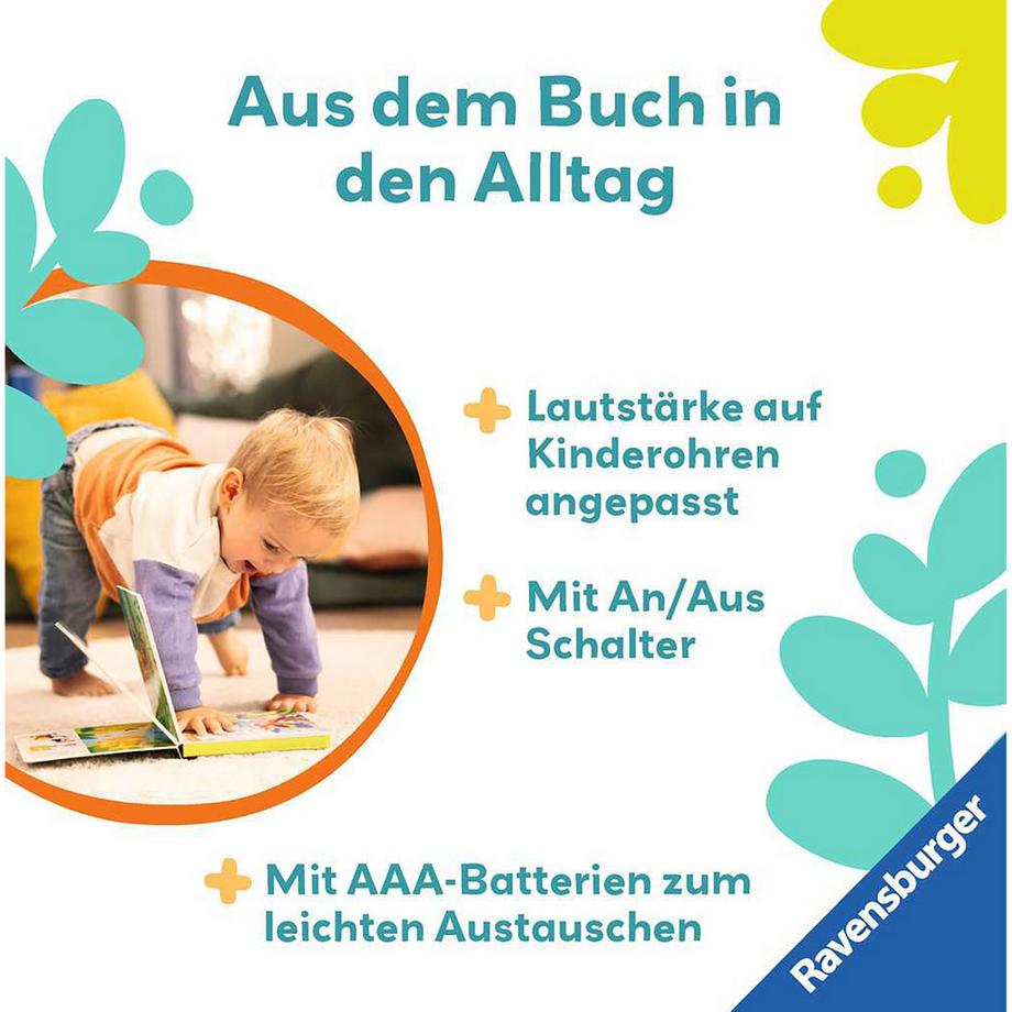 Ravensburger  play+ Mein allererstes Soundbuch: Tierkinder, tedesco 