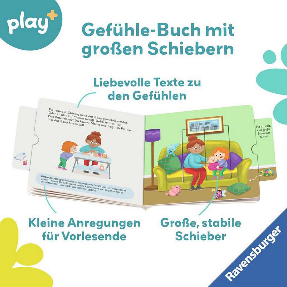 Ravensburger  Play+ Mein erstes Schiebebuch: Gefühle, deutsch 