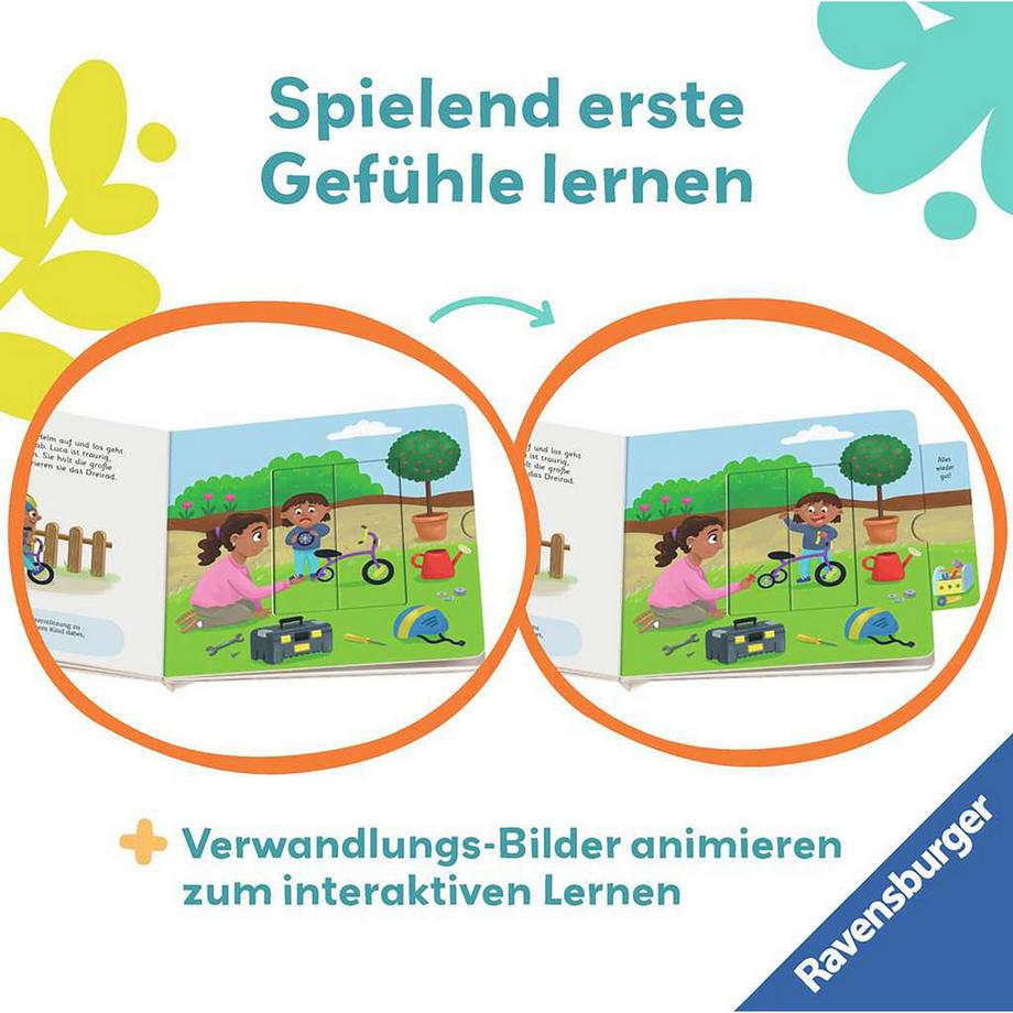 Ravensburger  Play+ Mein erstes Schiebebuch: Gefühle, deutsch 